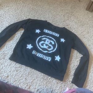 Only worn once long sleeve black stussy shirt